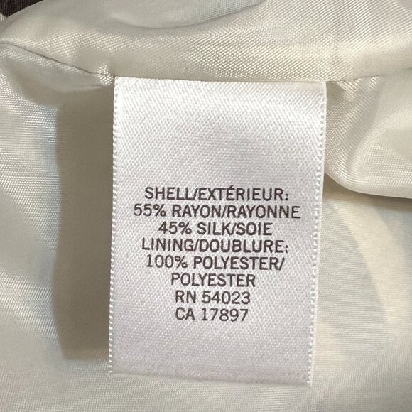 Banana Republic Women’s 14 Silk Blend Sleeveless Dress Brown Black Circle Print - Picture 6 of 11